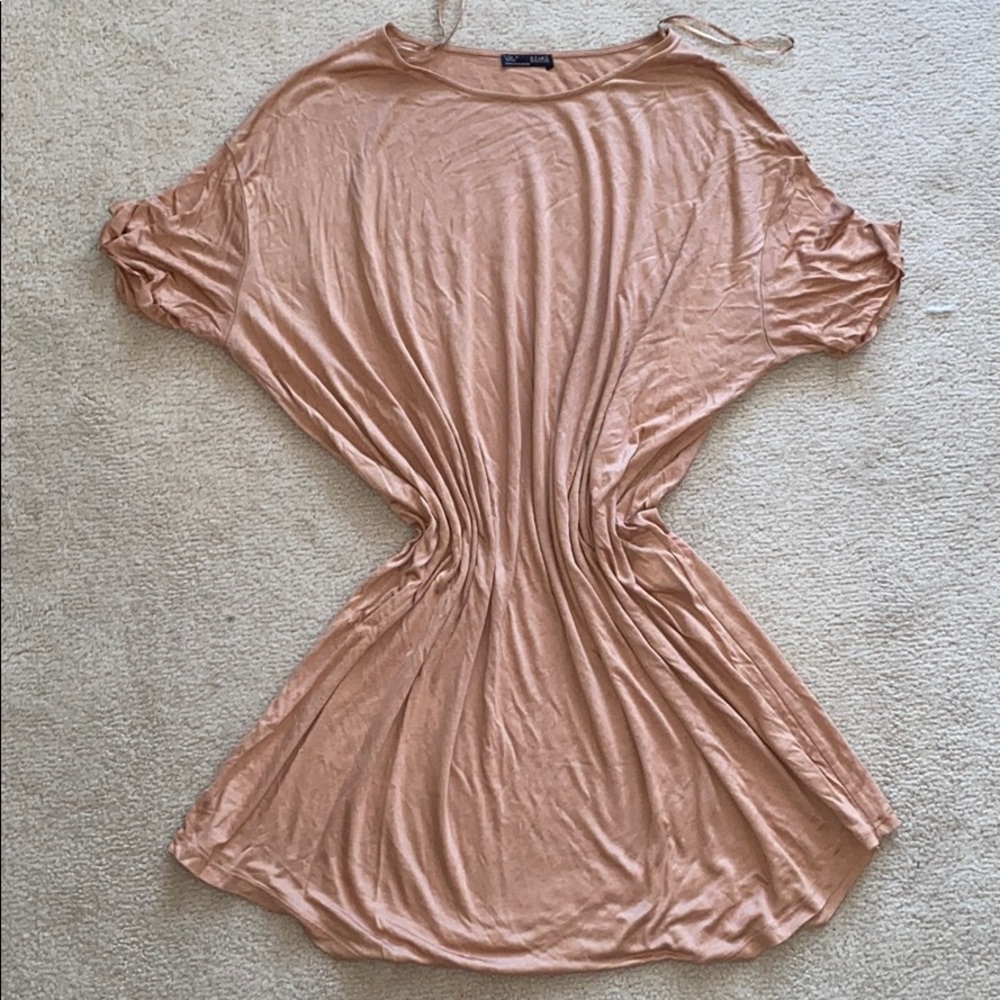 Zara tan t-shirt dress
